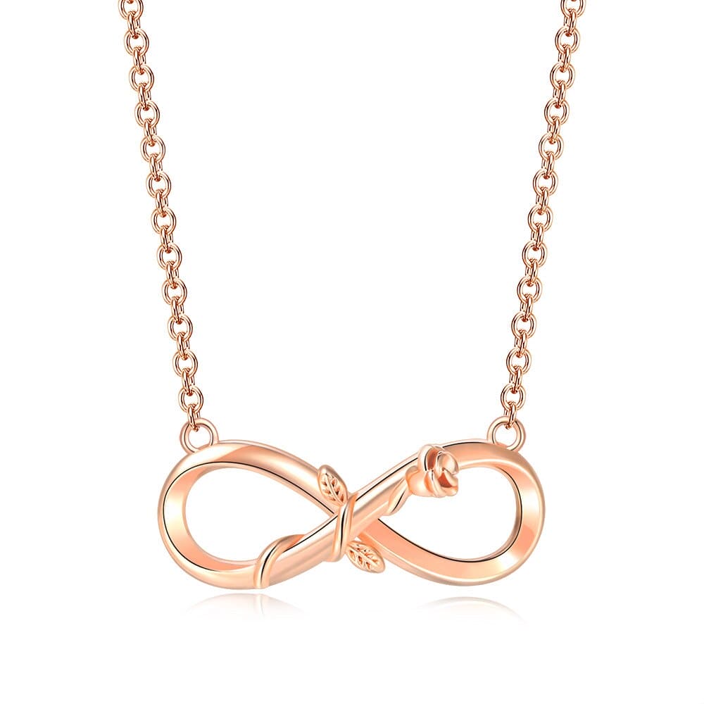 Infinity Rose Pendant Necklace