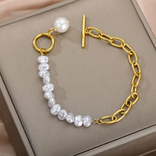 Load image into Gallery viewer, Gold &amp; Pearl Bracelet
