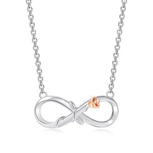 Load image into Gallery viewer, Infinity Rose Pendant Necklace
