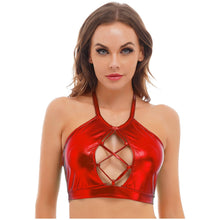 Load image into Gallery viewer, Metallic Cut-Out Halter - Blingdropz

