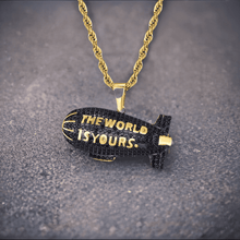 Load image into Gallery viewer, &quot;The World is Yours&quot; Goodyear Blimp Pendant Necklace
