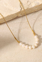 Load image into Gallery viewer, 18K Gold-Plated Freshwater Pearl Necklace
