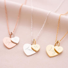 Load image into Gallery viewer, Personalised Heart Charm Pendant Necklace - Blingdropz
