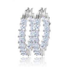 Load image into Gallery viewer, Thick Icy Hoop Earrings - Blingdropz
