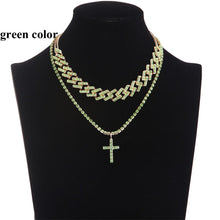 Load image into Gallery viewer, Cuban Link Cross Pendant - Blingdropz
