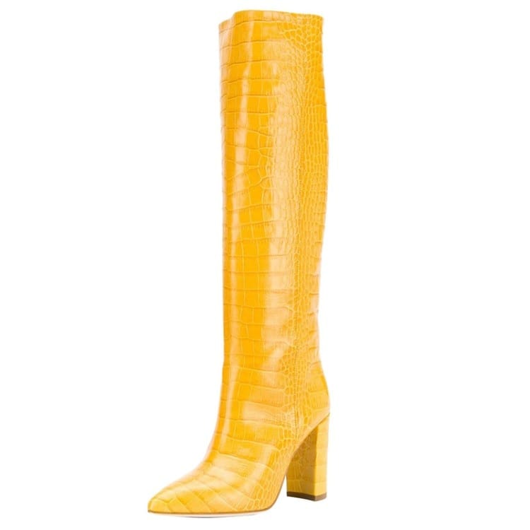 Tall Snakeskin Boots - Blingdropz