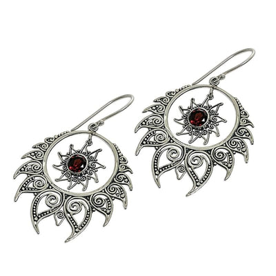 Sun Charm Mandala Earrings - Blingdropz
