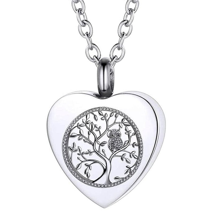 Tree Of Life Heart Pendant Necklace - Blingdropz