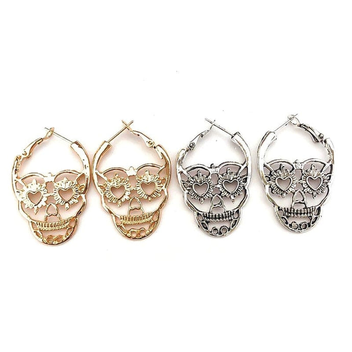 Skull Stud Earrings - Blingdropz