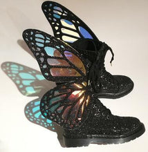 Load image into Gallery viewer, Metallic Butterfly Boots - Blingdropz
