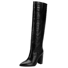 Load image into Gallery viewer, Tall Snakeskin Boots - Blingdropz
