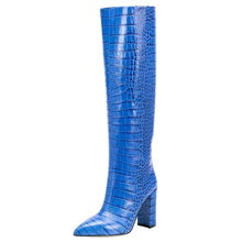 Load image into Gallery viewer, Tall Snakeskin Boots - Blingdropz
