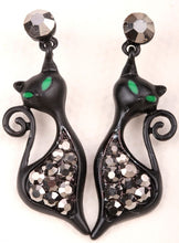 Load image into Gallery viewer, Bling Kitty Dangle Earrings - Blingdropz
