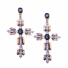 Load image into Gallery viewer, Crystal Cross Earrings - Blingdropz
