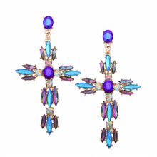 Load image into Gallery viewer, Crystal Cross Earrings - Blingdropz
