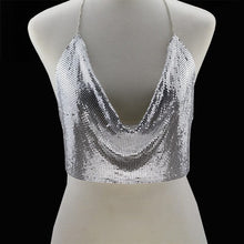 Load image into Gallery viewer, Sequin Chain Bralette - Blingdropz
