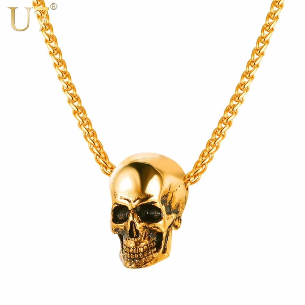 Gothic Skull Necklace - Blingdropz