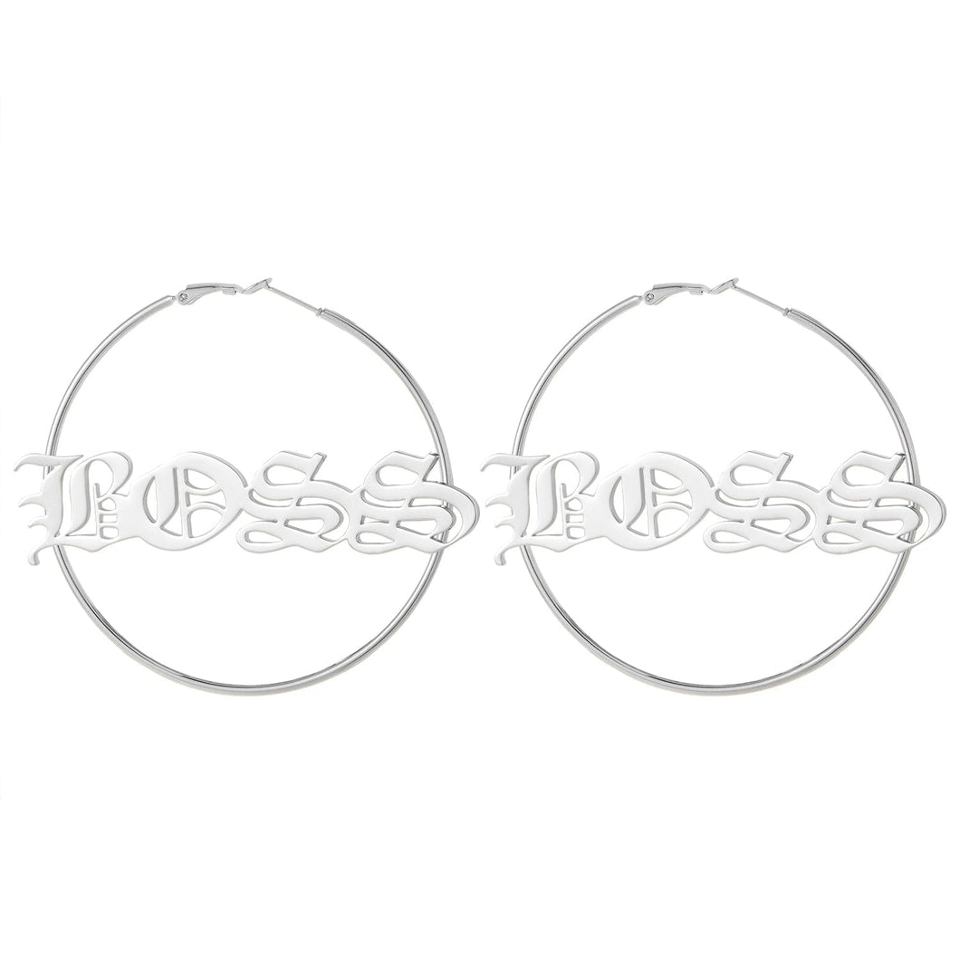 Custom Name Hoop Earrings - Blingdropz