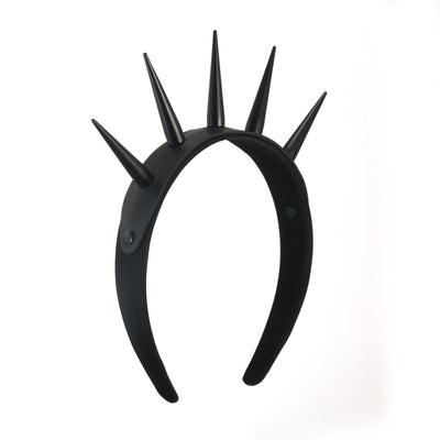 Black Tall Spike HeadBand - Blingdropz