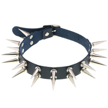 Load image into Gallery viewer, Long Spiked Choker Collar - Blingdropz
