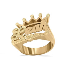 Load image into Gallery viewer, Name Crown Ring - Blingdropz
