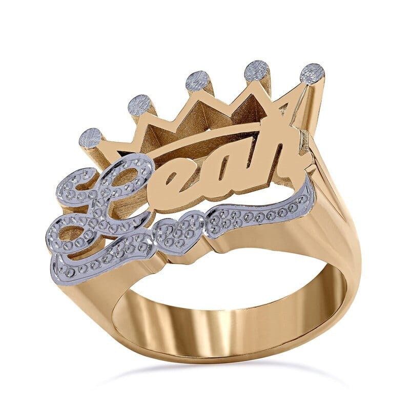 Name Crown Ring - Blingdropz