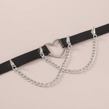 Load image into Gallery viewer, Heart &amp; Spike Chain Choker - Blingdropz
