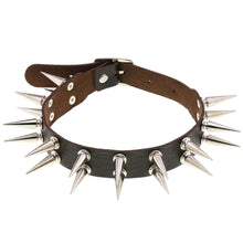 Load image into Gallery viewer, Long Spiked Choker Collar - Blingdropz
