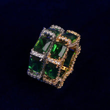 Load image into Gallery viewer, Icy Emerald Stone Ring - Blingdropz

