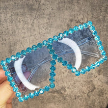 Load image into Gallery viewer, Oversized Bling Crystal Sunglasses - Blingdropz
