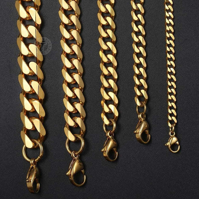 Gold Cuban Link Chains - Blingdropz
