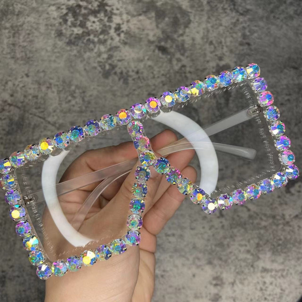 Oversized Bling Crystal Sunglasses - Blingdropz