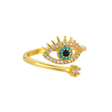 Load image into Gallery viewer, Icy Evil Eye Ring - Blingdropz
