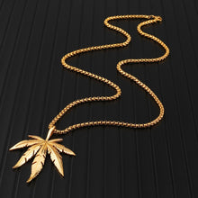 Load image into Gallery viewer, Sensimilla Cut Gold Necklace - Blingdropz
