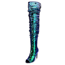 Load image into Gallery viewer, Thigh High Sparkle Boots - Blingdropz
