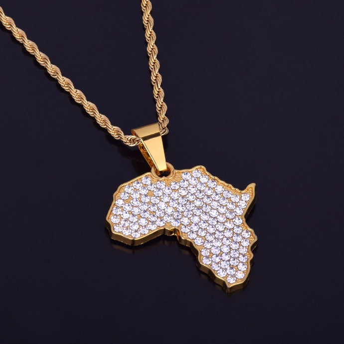 Icy Africa Pendant Necklace - Blingdropz