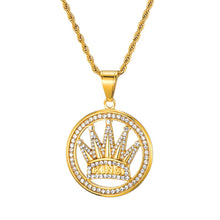 Load image into Gallery viewer, King&#39;s Crown Pendant Necklace - Blingdropz
