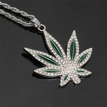 Load image into Gallery viewer, Green Leaf Pendant Necklace - Blingdropz
