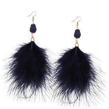 Load image into Gallery viewer, Ostrich Feather Earrings - Blingdropz

