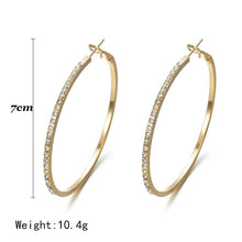 Load image into Gallery viewer, Big Crystal Hoops - Blingdropz
