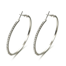 Load image into Gallery viewer, Big Crystal Hoops - Blingdropz
