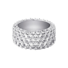 Load image into Gallery viewer, Icy Rows Bling Ring - Blingdropz

