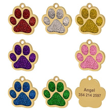 Load image into Gallery viewer, Glitter Paw Pet ID - Blingdropz
