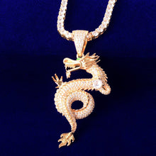 Load image into Gallery viewer, Icy Dragon Pendant Necklace - Blingdropz

