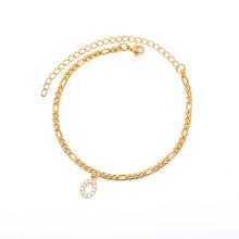Load image into Gallery viewer, Gold Initial Anklet - Blingdropz
