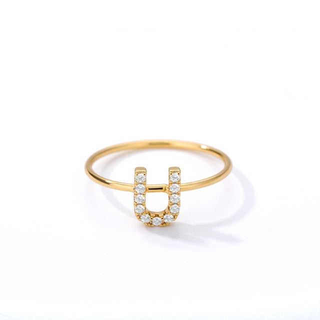 Icy Initial Rings - Blingdropz