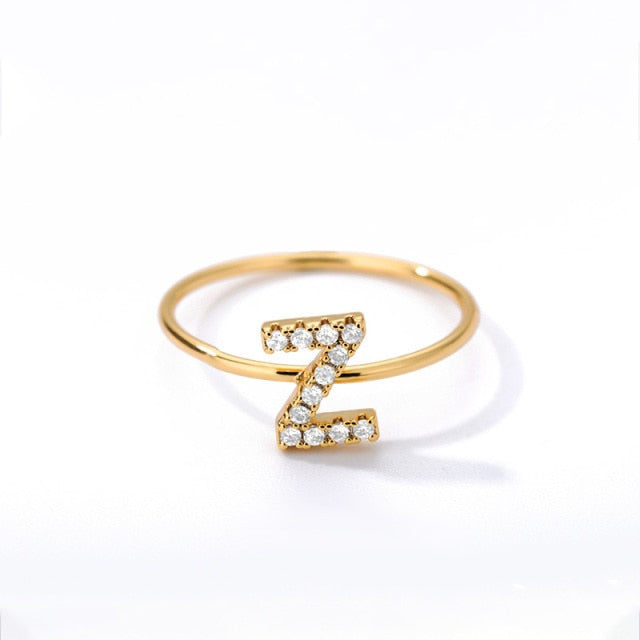 Icy Initial Rings - Blingdropz
