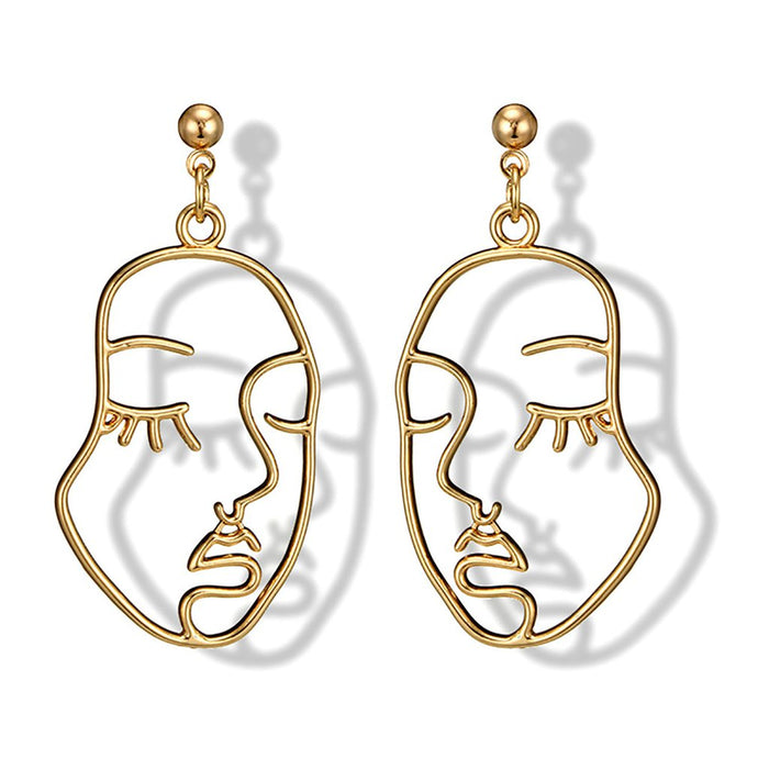 Face Sculpture Earrings - Blingdropz