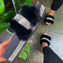 Load image into Gallery viewer, Sparkly Fur Slippers - Blingdropz
