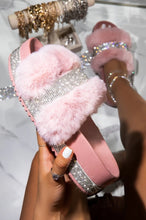 Load image into Gallery viewer, Sparkly Fur Slippers - Blingdropz
